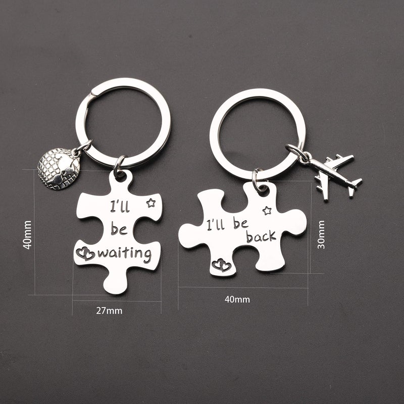 Lywjyb Birdgot Puzzle Keychain Couples Set Long Distance Relationships Gifts For Couples Love Friendship Gift (Silver) - Image 4